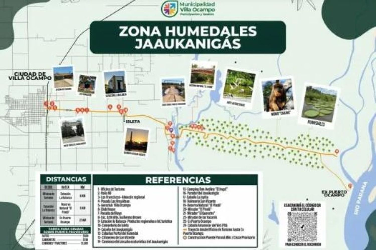 En la localidad de Villa Ocampo se elaboró el primer mapa turístico del Jaaukanigás