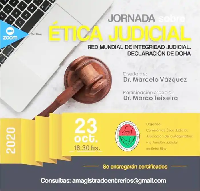 23 de octubre, Jornada  de �0tica Judicial 