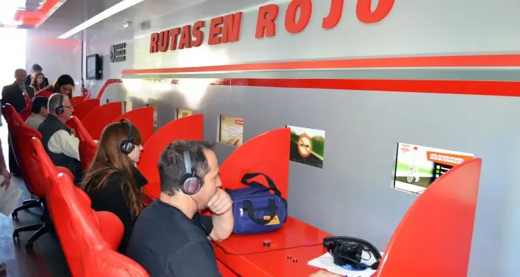 El camión de seguridad vial “Rutas en Rojo” estará tres días