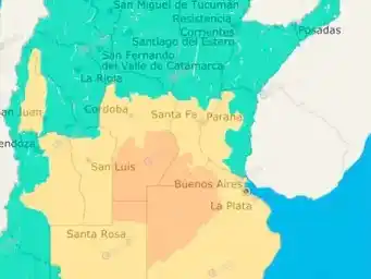 Emitieron alerta amarilla por lluvia y tormentas para este  sábado por la noche