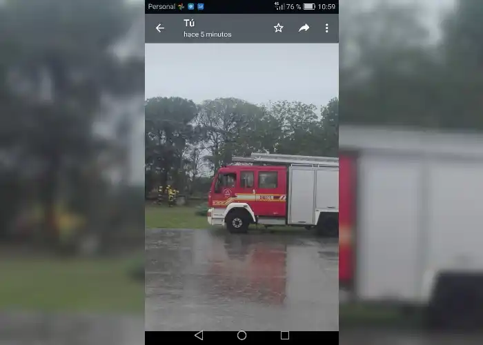 Bomberos: rescate canino en Maxiconsumo