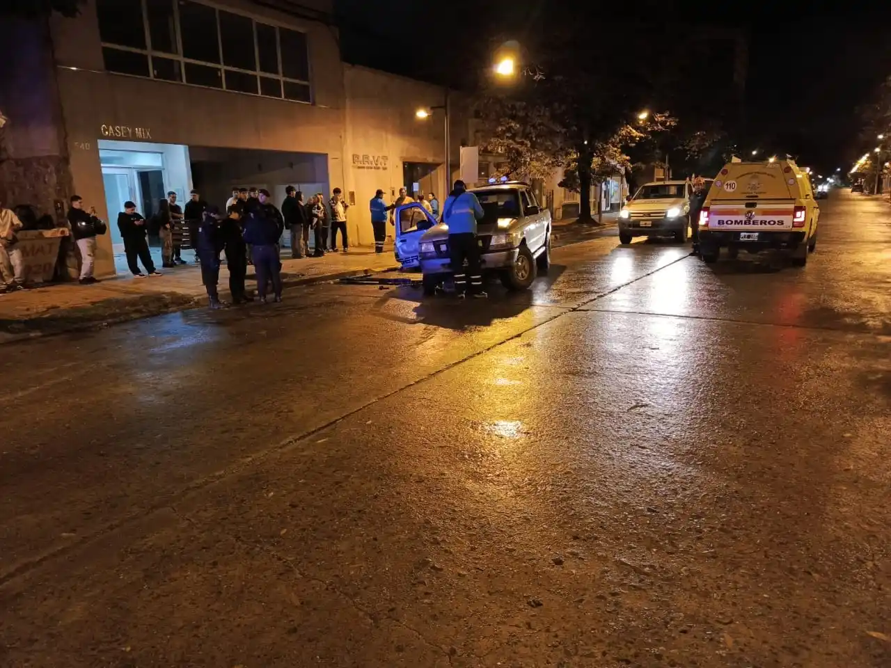 Choque en la madugada venadense.