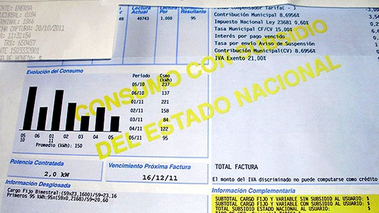 Enersa no aplicará el aumento de energía previsto para mayo