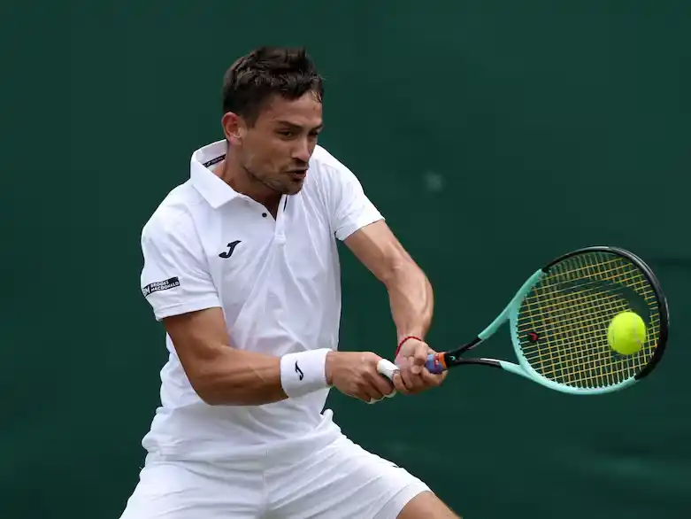 Mariano Navone cayó frente a Pedro Martínez; sin él, ya no hay varones argentinos en individuales.Foto:Julian Finney - Getty Images Europe
