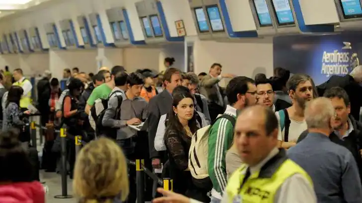Demoras en Aerolíneas por una medida de aeronáuticos en Ezeiza