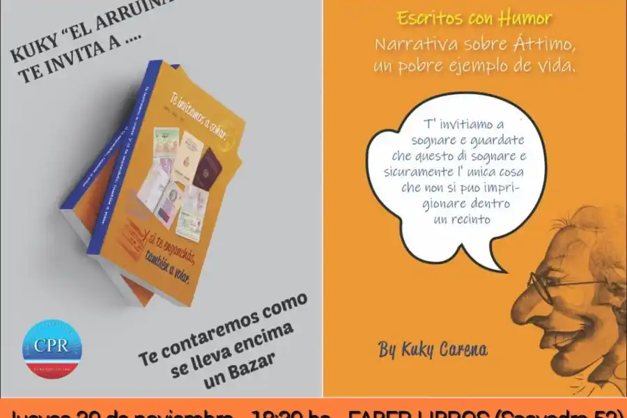 Presentan el segundo libro del multifacético Kuky Carena