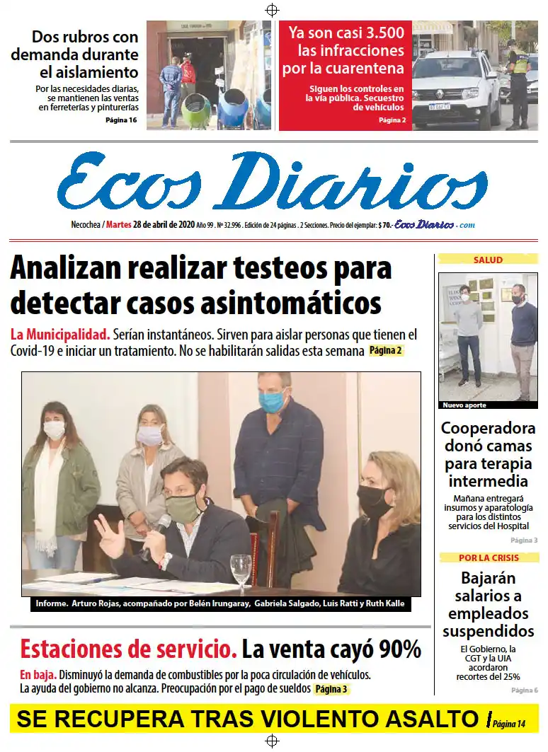 Tapa del 28 de abril de 2020