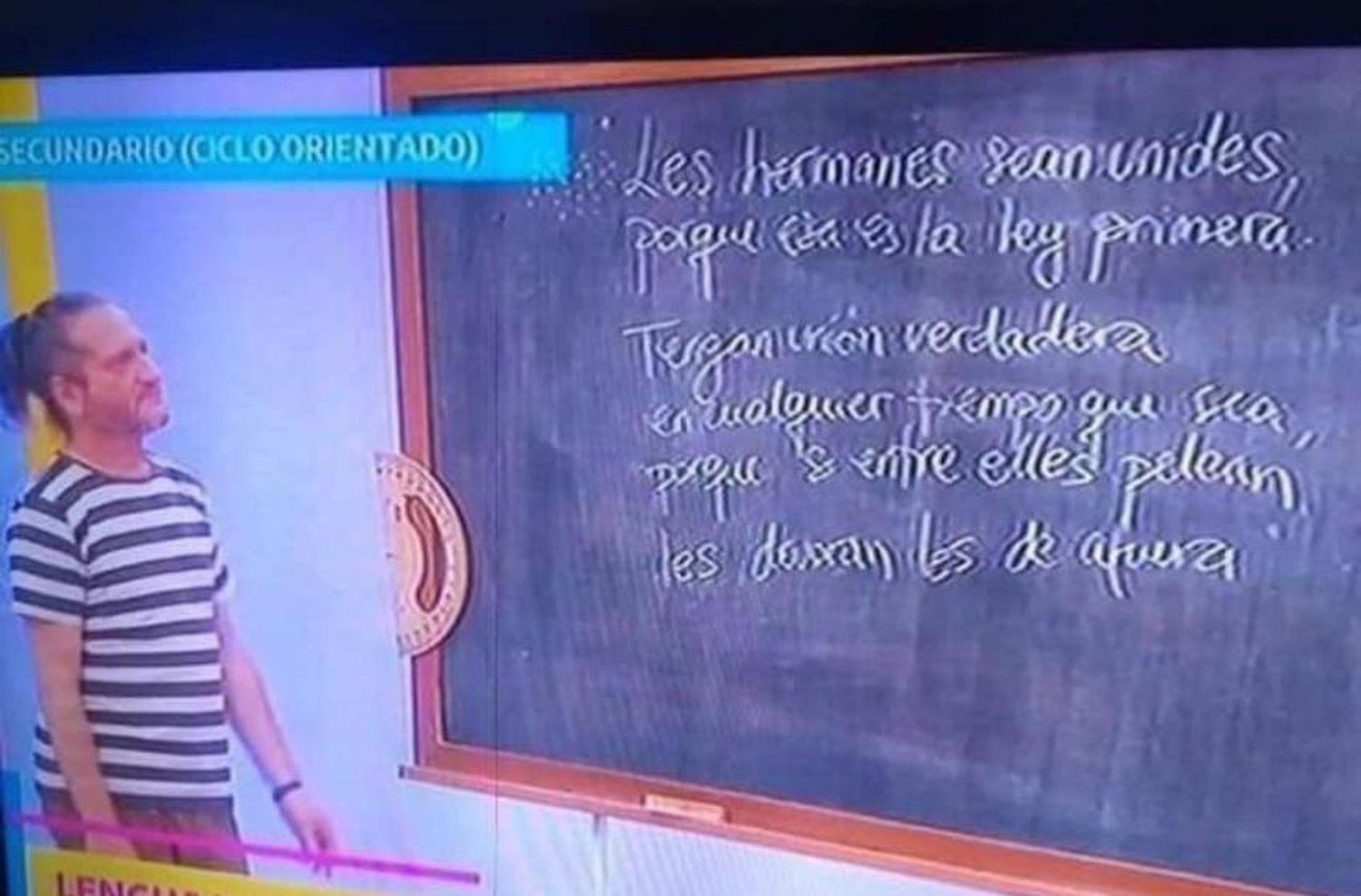 «Les hermanes sean unides»: en un programa educativo del Gobierno escribieron en lenguaje inclusivo el famoso poema de José Hernández