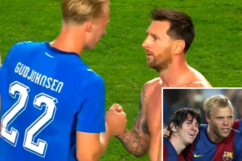 El curioso encuentro de Messi con un futbolista islandés: "Vos jugaste con mi papá"