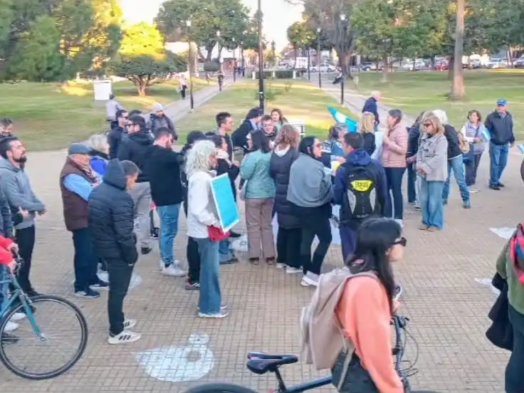 La plaza San Martín, histórica sede de los reclamos de la tercera edad. Foto: Gentileza