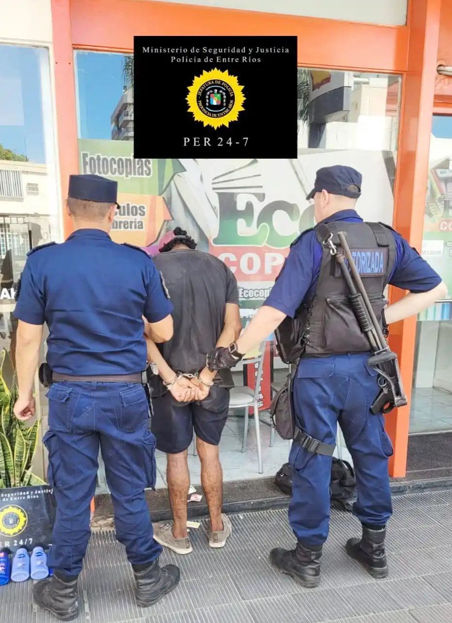Aprehendido por hurto  en supermercado céntrico