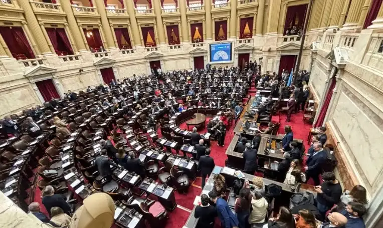 El recinto de la Cámara de Diputado durante la sesión.