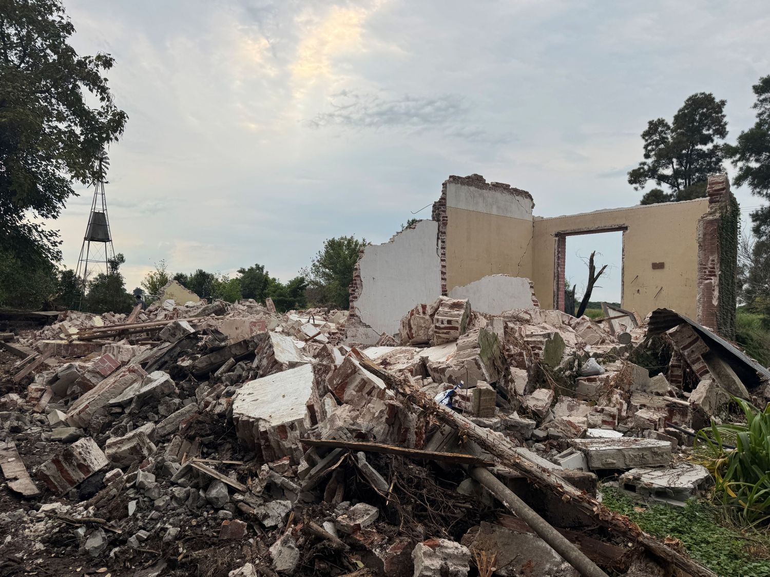 La estación Depietri de La Rosada fue demolida en marzo pasado.