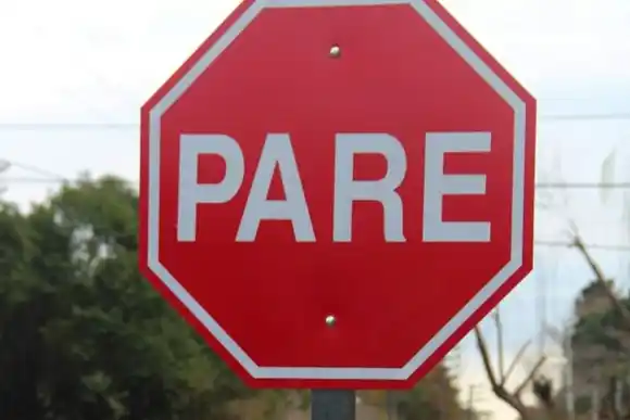 Robaron un cartel de pare en el centro y fueron detenidos