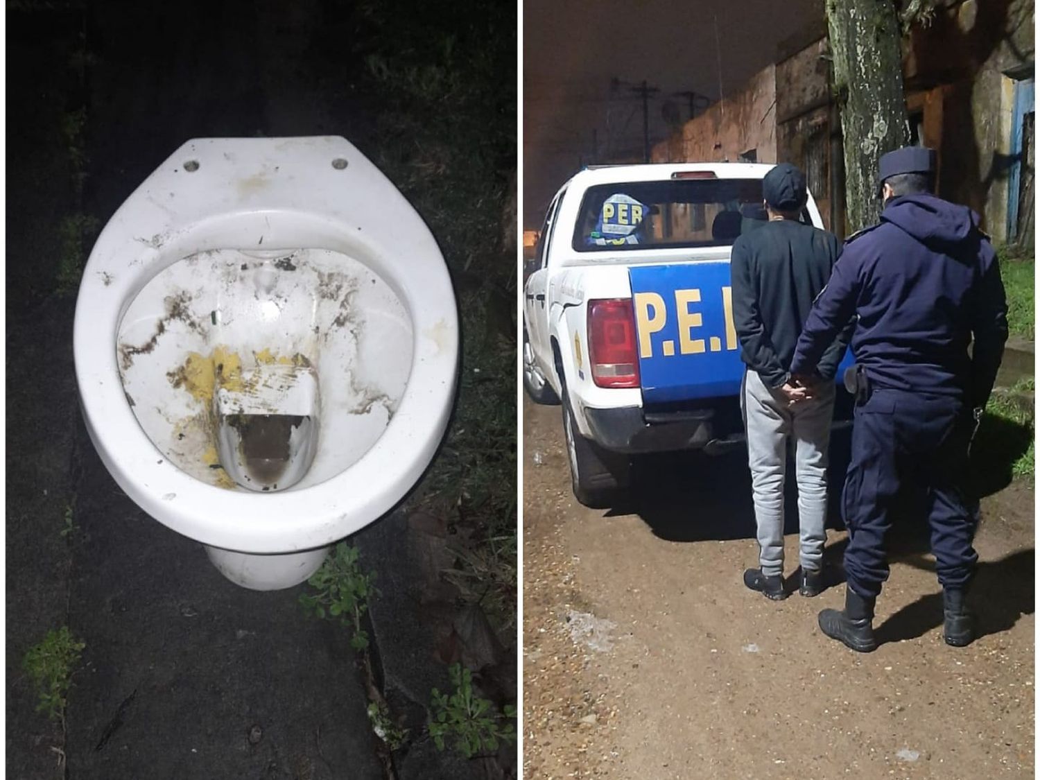 Un hombre fue detenido por robarse un inodoro