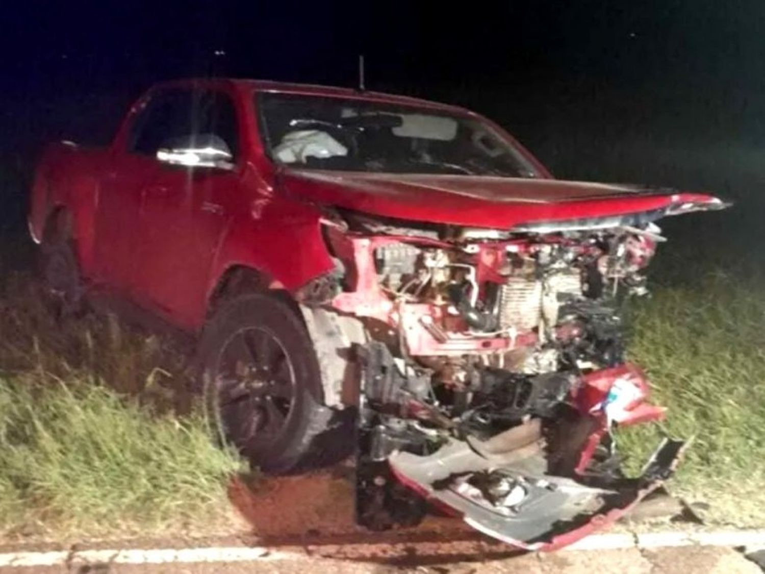 Así quedó la camioneta Toyota Hilux