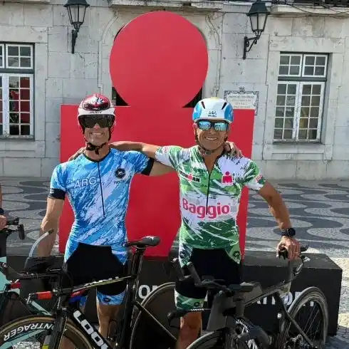 Daroca y Fariña en los días previos a la carrera.