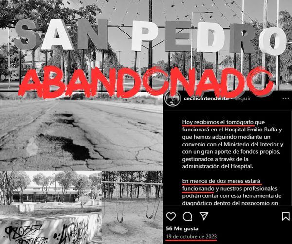 El ex candidato a intendente arremetió con la suma de comentarios que recibe de los vecinos de San Pedro y recordó las promesas de campaña del oficialismo.