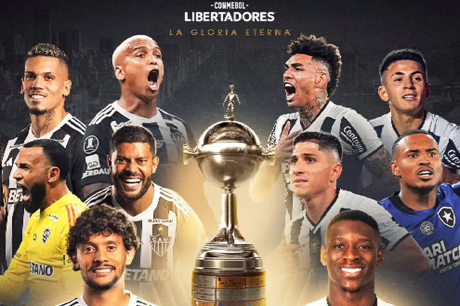 Club Atlérico Mineiro y Botafogo juegan en el Estadio Más Monumental de River Plate.