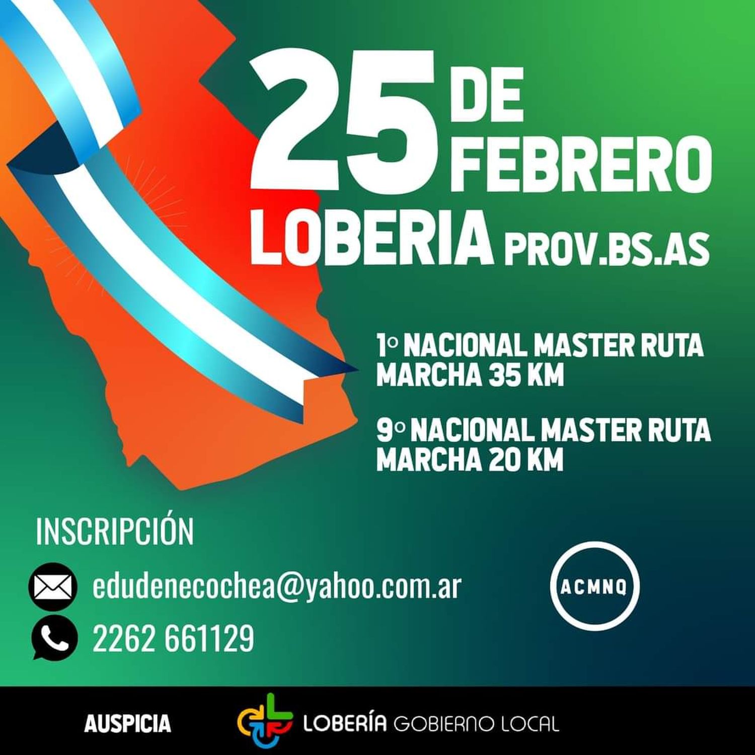 Representantes locales en el Nacional de Marcha