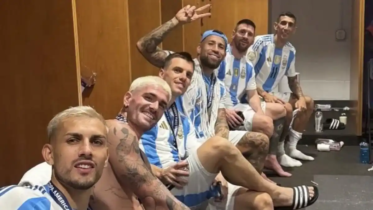 Los festejos en el vestuario