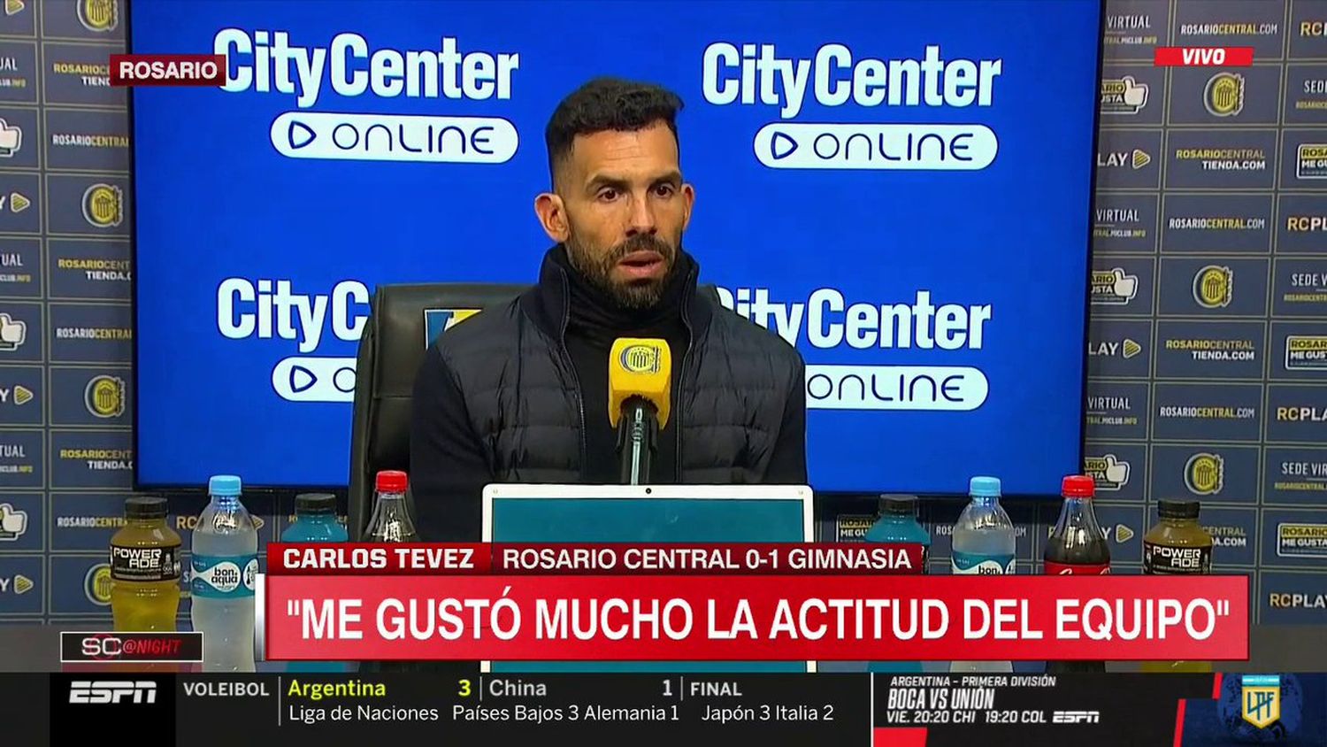 Tévez, tras su debut y la derrota de Central: "El único responsable soy yo"