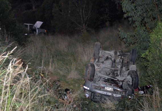 Accidente de dos camionetas en la Ruta 226 a la altura del "Rancho de Popy"