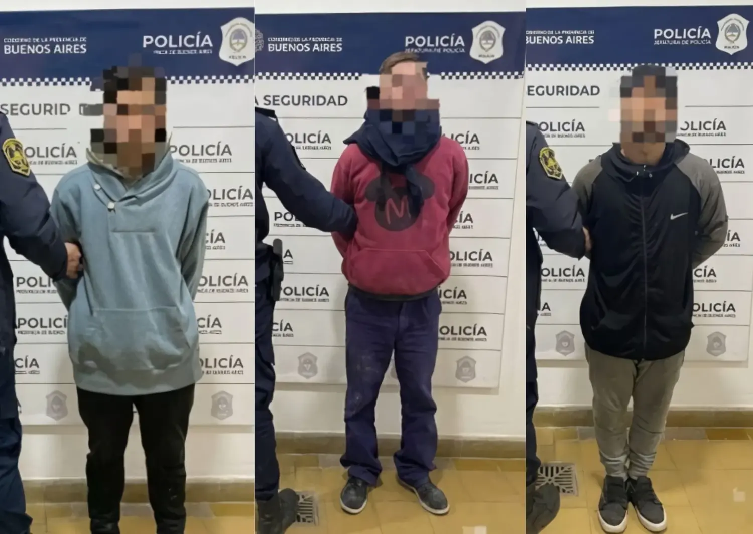 Los tres hombres fueron trasladados a la Comisaría local.