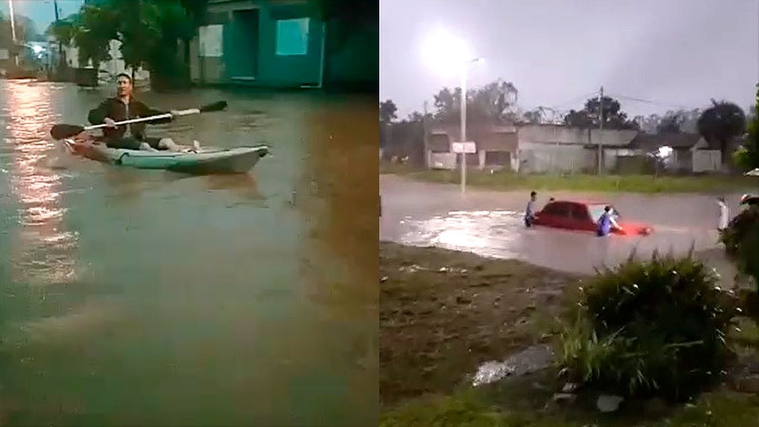 Feroz temporal en una ciudad entrerriana: cayeron más de 80 milímetros en sólo 20 minutos