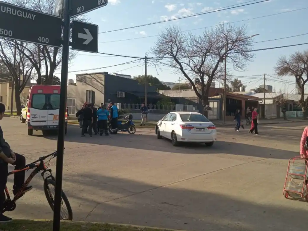 Accidente de tránsito con dos heridos.