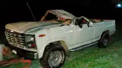 Perdió el control y terminó volcando