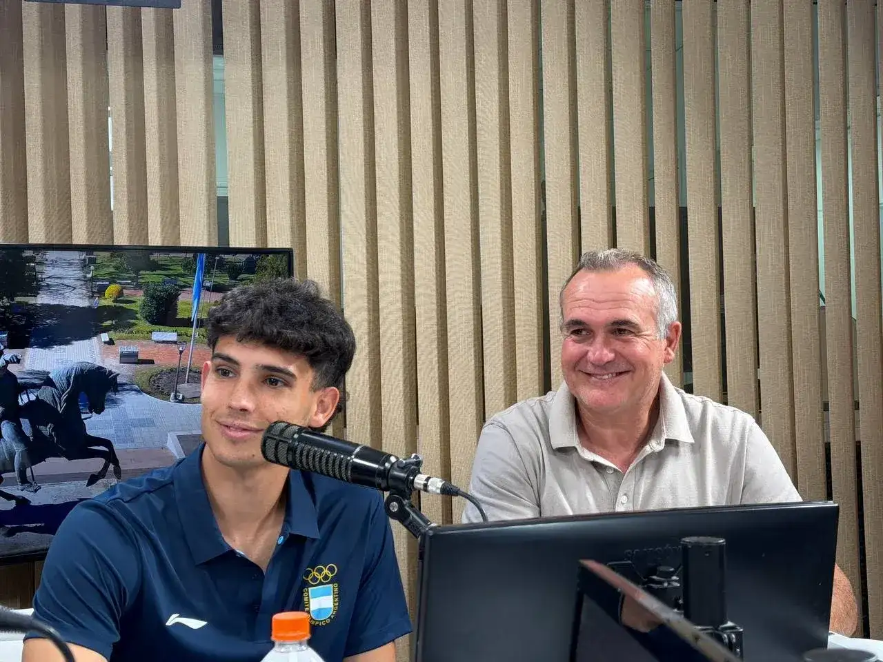 Tomi Mondino, velocista; Ceferino Mondino, papá y entrenador | Tomás Mondino, medalla de plata en los Juegos Suramericanos