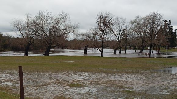 Villaguay bajo el agua: el temporal dejó más de 130 milímetros de lluvia en pocas horas