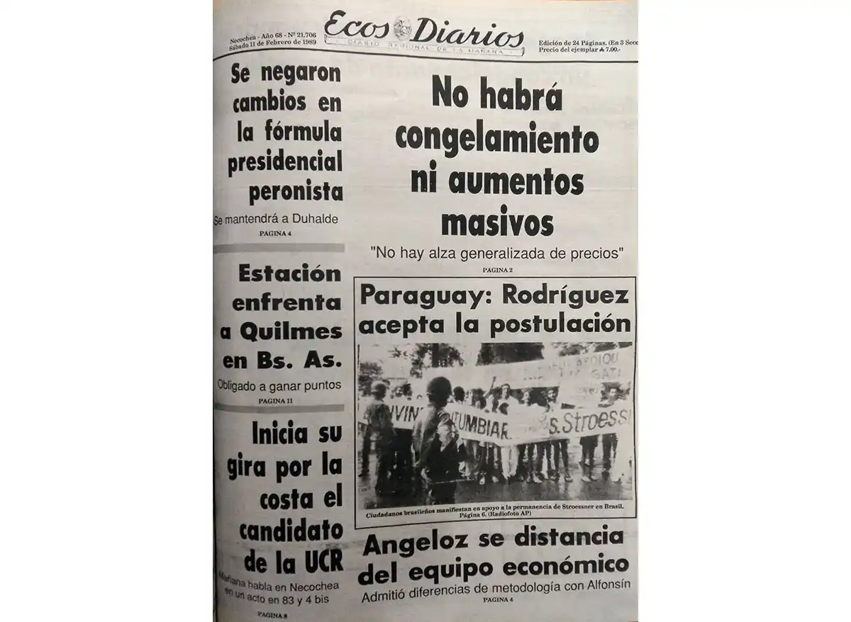 Sábado 11 de febrero de 1989