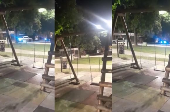 ¿La hamaca se mueve sola? Un vecino registró un extraño fenómeno en video