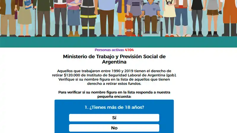Alertan por una estafa que promete cobrar $120 mil del Estado argentino