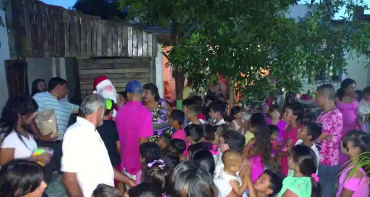 Papá Noel llegó al Merendero