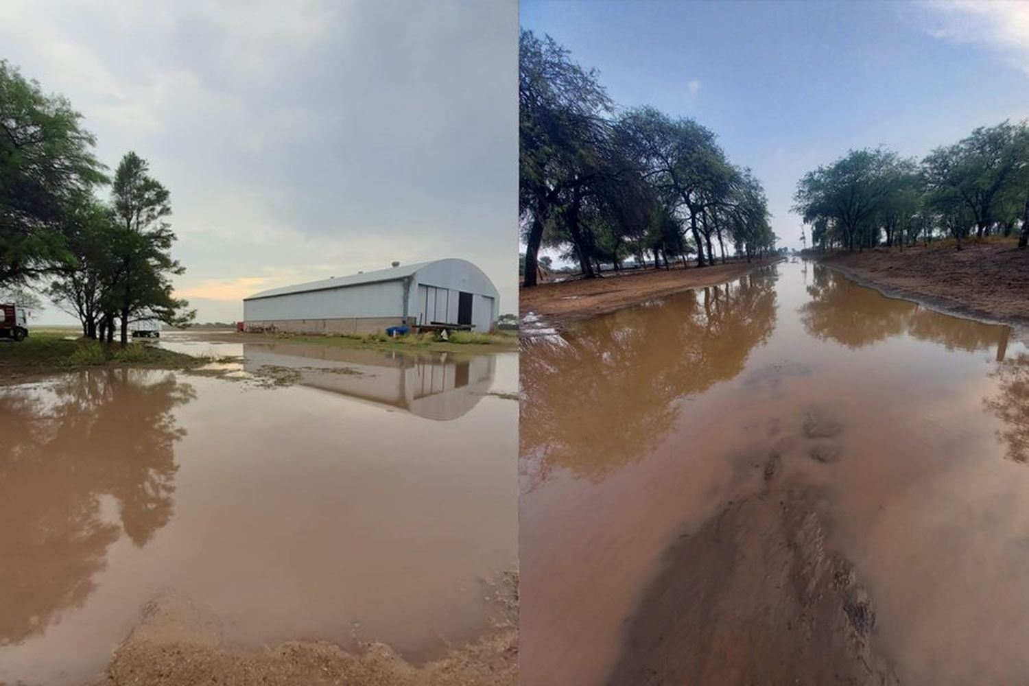 Una abundante lluvia y granizo sorprendió el Sur de la provincia de Santa Fe