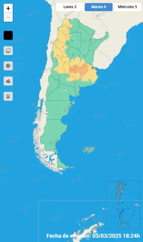 mapa alerta