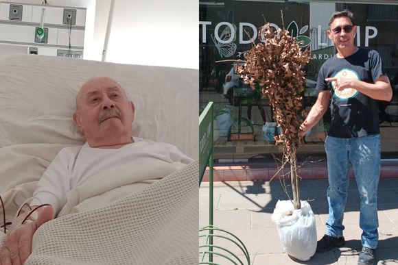 Gerardo fue a buscar el árbol de Sin Galera y eligió "un roble para Ramón"