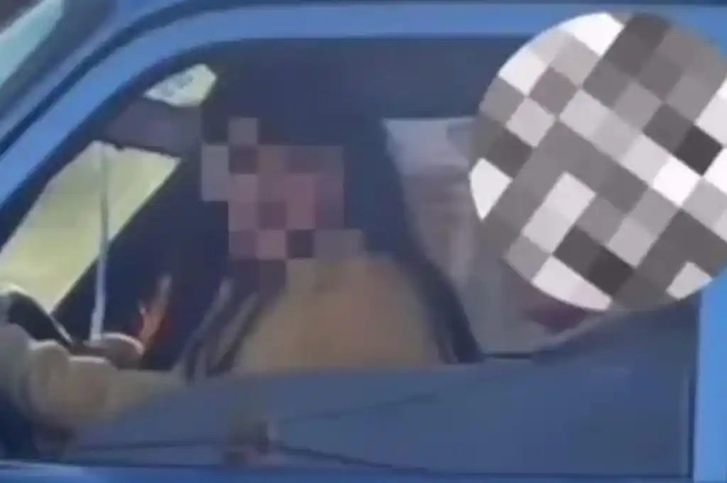 Una nena manejó una camioneta