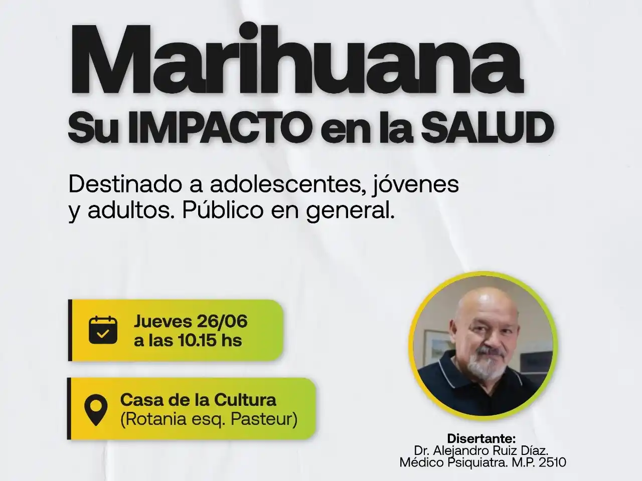 Charla sobre consumo de marihuana