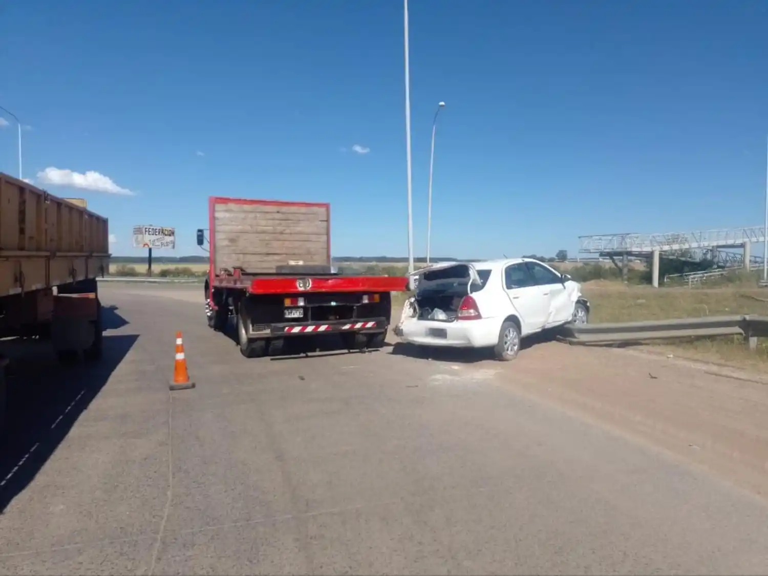 Accidente de tránsito sin lesionados en Federación