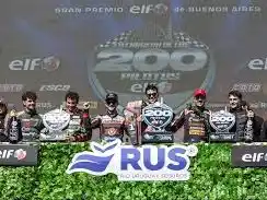 Rodrigo Lugón vence por segunda vez en Clase 3.Lo acompañaron en el podio Vicino y Franetovich.Foto:APAT