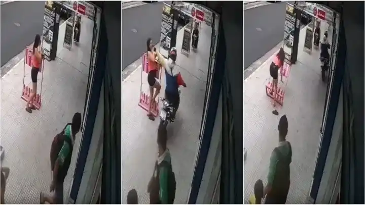 El hecho de inseguridad quedó filmado por una cámara de vigilancia