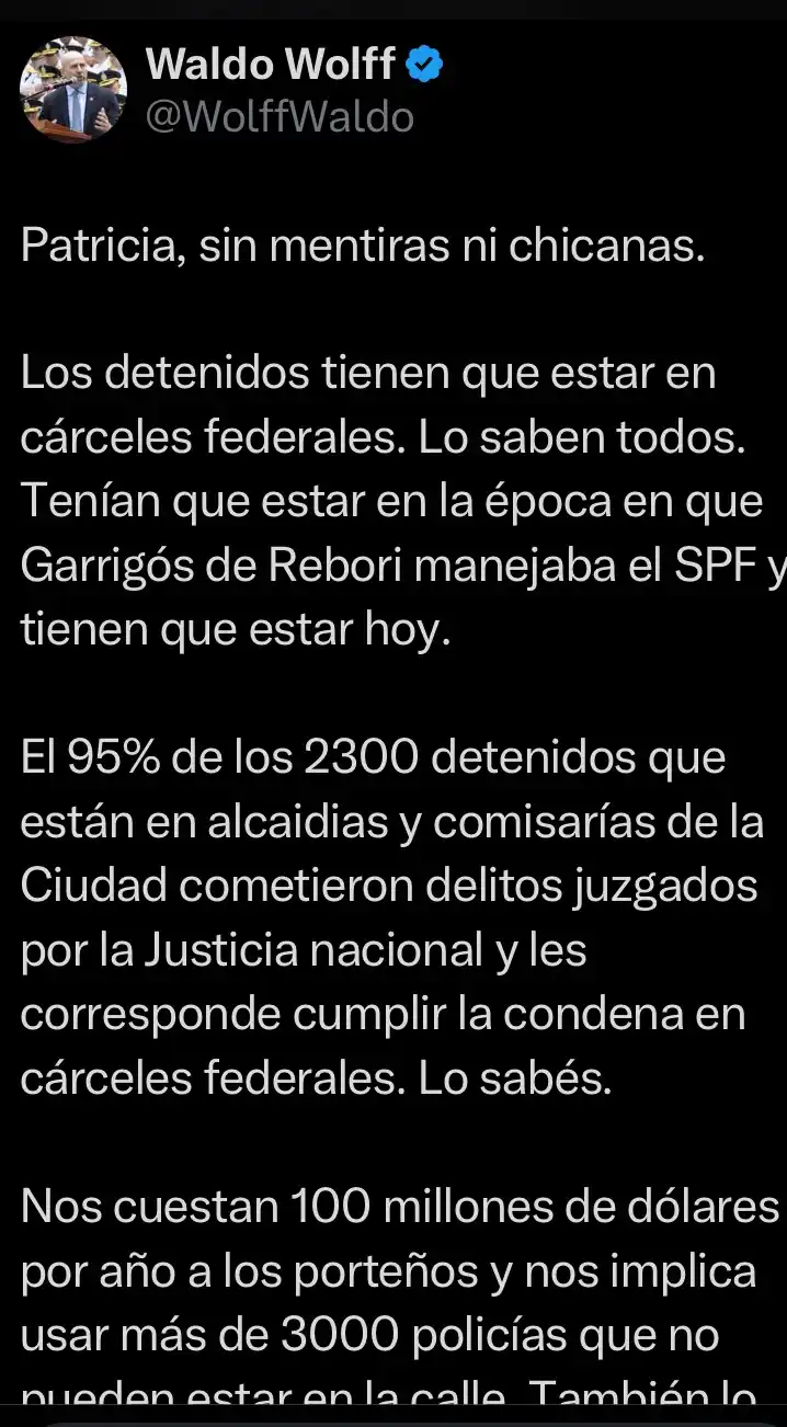 La respuesta del Ministro Wolff