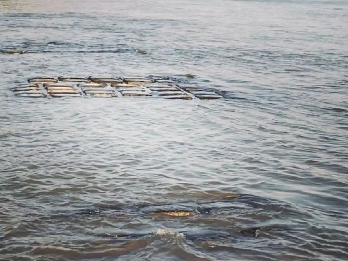 Por la bajante del río Paraná, quedó a la vista el túnel subfluvial entre Santa Fe y Entre Ríos 