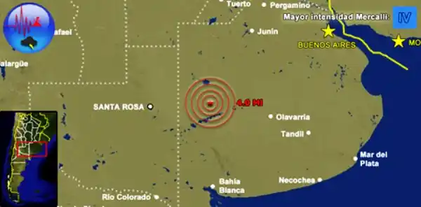 Registran un sismo de 3,7 grados en la provincia de Buenos Aires