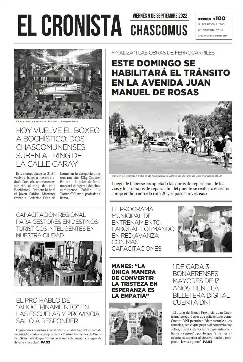 Tapa 9 setiembre 2022