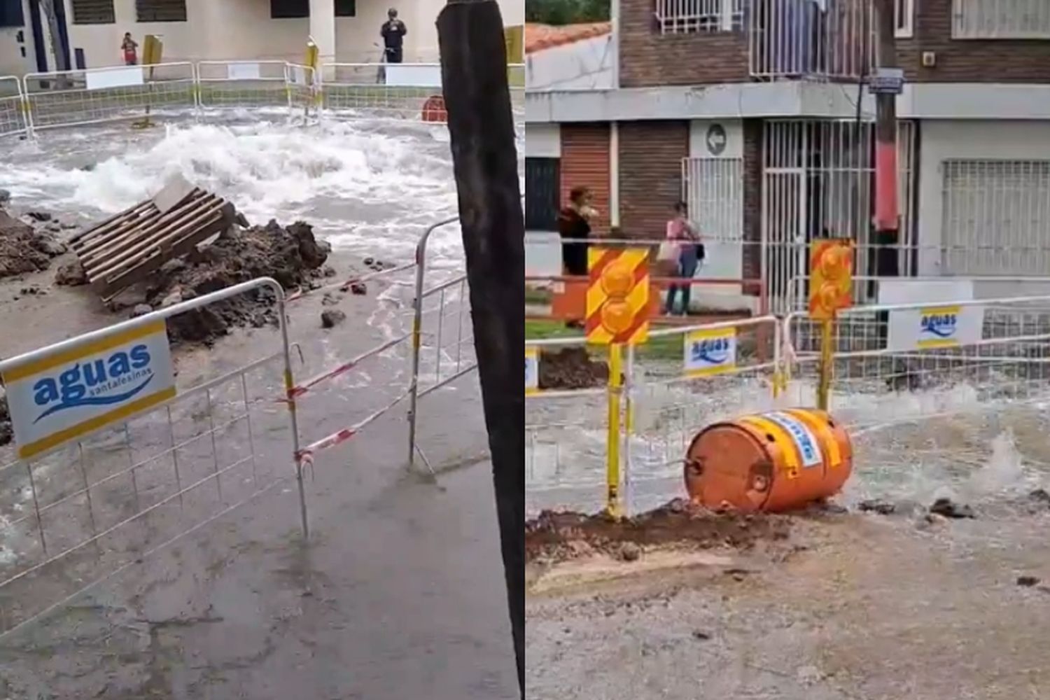 Importante sector de Rosario sin agua por la rotura de un acueducto en zona sur